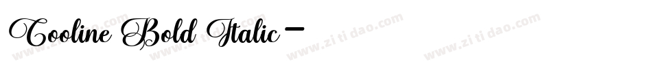 Cooline Bold Italic字体转换